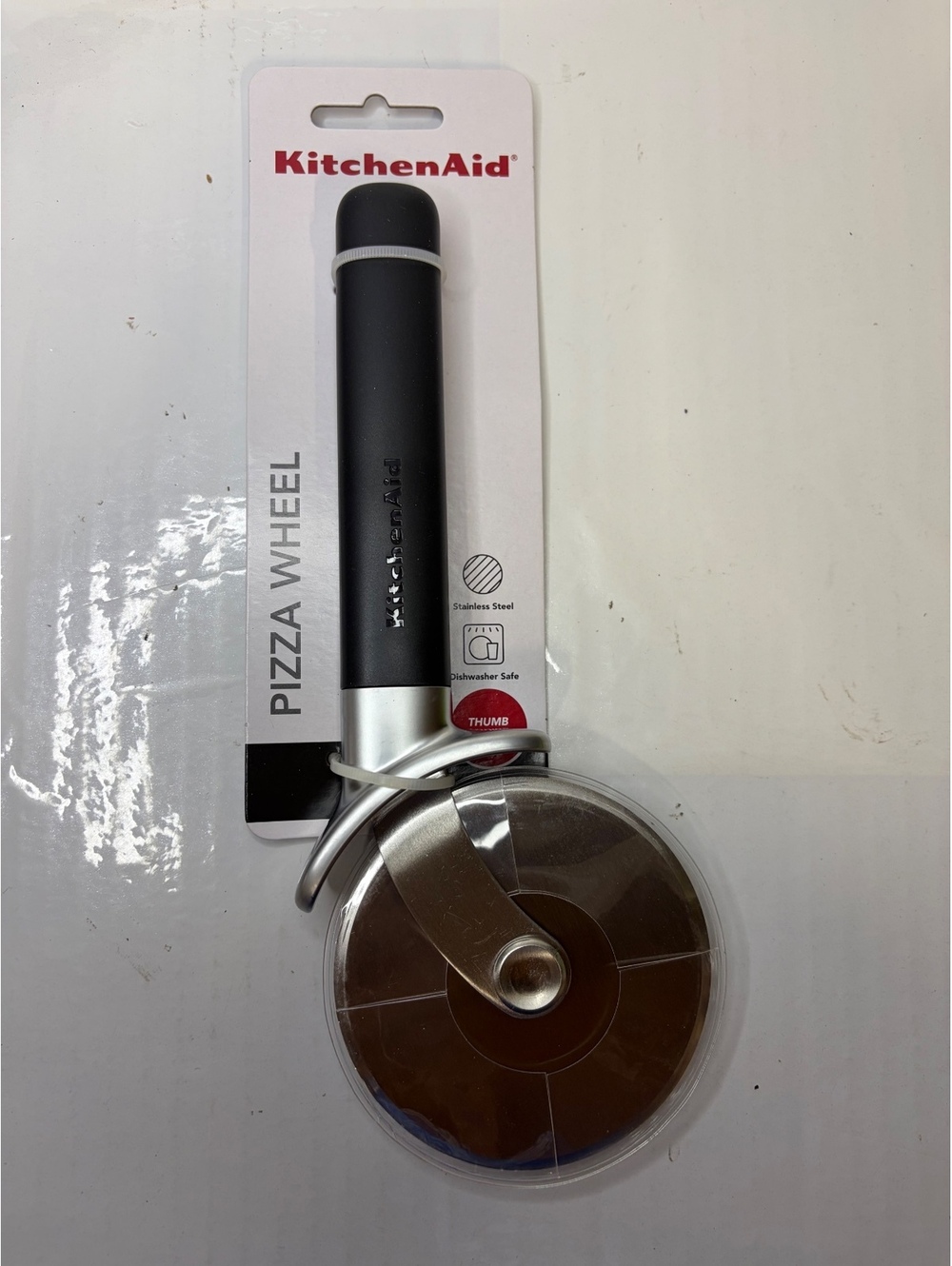 KitchenAid Stainless Steel Pizza Wheel Cutter with Black Handle